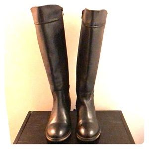 Below Knee Black Leather Boots (Seychelles)